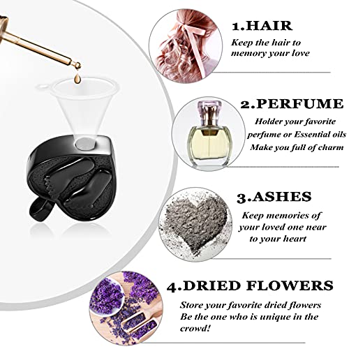 XSMZB Always In My Heart Baby Feet Ashes Keepsake Urn Pendant Necklace Cremation Urns Memorial Jewelry - color: Black-1