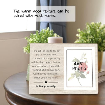 Memorial Picture Frame, Friend or Pet Memorial Photo Frame In Loving Memory, Memorial Gifts for Loss of Friend, Remembrance Gifts, Photo 4x6Inch 12P97