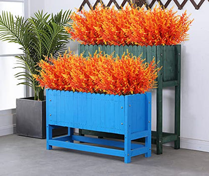 RECUTMS 20 Bundles Artificial Fall Flowers UV Resistant Faux Autumn Plants - color: Gold, size: 20 Bundles