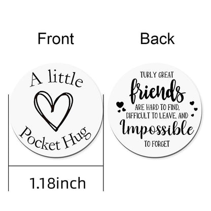 ShiQiao Spl Keychain for Women & Girls, Best Friend Pocket Hug Token, Stainless Steel, Turly Great Friends, Bestie Friendship Gifts for Christmas & Birthday - color: Turly Great Friends
