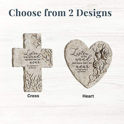 Let's Make Memories Personalized Memorial Wind Chime - Sympathy - Customized Condolences - Loss of Loved One - Celebrate Their Life - Outdoor Memorial - Heart - Whispers in The Wind - style: Heart - Whispers in the Wind