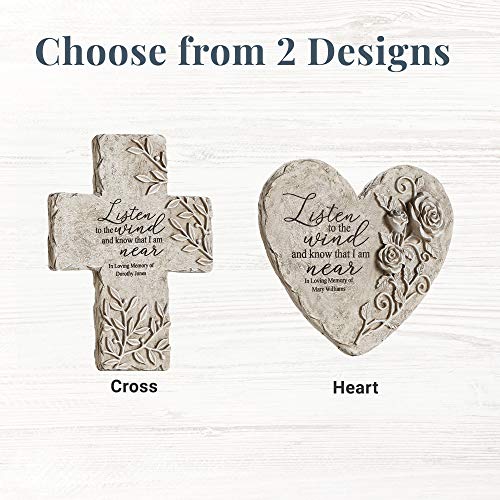 Let's Make Memories Personalized Memorial Wind Chime - Sympathy - Customized Condolences - Loss of Loved One - Celebrate Their Life - Outdoor Memorial - Cross - Whispers in the Wind - style: Cross - Whispers in the Wind