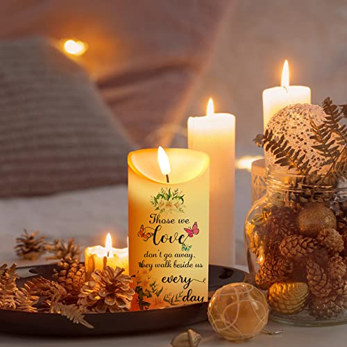 Gerrii Flameless Cardinal Memorial Sympathy Candle LED Battery,Elegant Style - style: Elegant Style