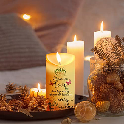 Gerrii Flameless Cardinal Memorial Sympathy Candle LED Battery,Elegant Style - style: Elegant Style