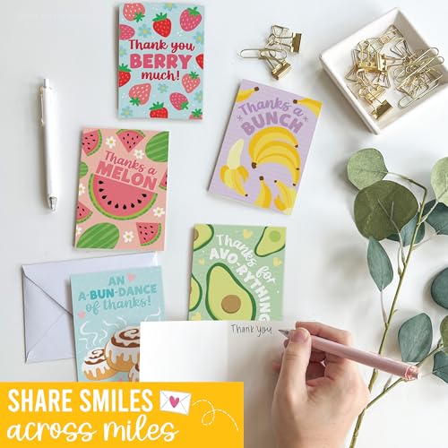 54 Bulk Thank You Cards with Envelopes Blank Cute Thank You Cards | Pastel 5 x 3.5 Appreciation Card Birthdays, Baby Shower, Teacher, Small Business, Party Guests, Coworkers & Holidays - style: Colorful Pastel 54 pcs