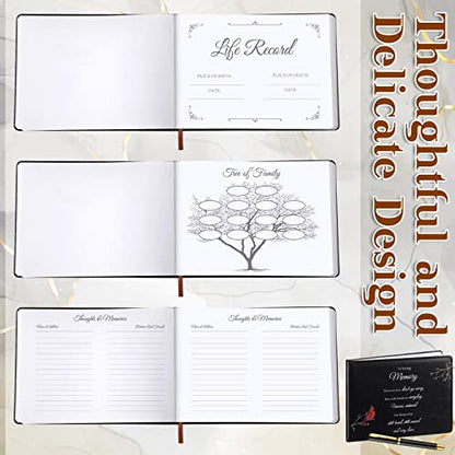Yingzhao Memorial Funeral Guest Book with Pen 144 Pages Cardinal Funeral Guest Sign in Book for Memorial Service Celebration of Life Party Supplies in Loving Memory(Those We Love) - style: Those We Love