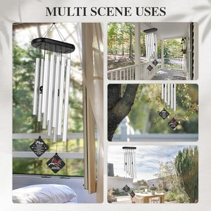 SteadStyle Memorial Gifts for Loss of Mom, Cardinal Memorial Wind Chimes | Sympathy Bereavement Gifts for Loss of Mother, Remembrance Condolence Gifts, In Memory of Mom Wind Chimes 26In Garden Patio