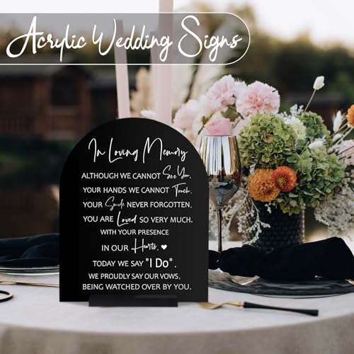 Chunful in Loving Memory Wedding Memorial Table Sign for Wedding,Elegant - style: Elegant