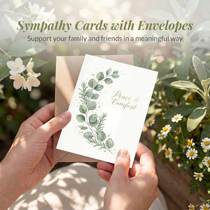 Sympathy Card, Gold Design Peace & Comfort - color: Sympathy Card 022