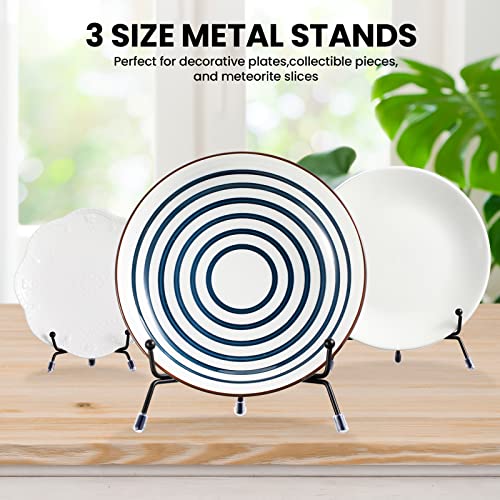 Chumia 18 Pcs Anti Slip Plate Stands for Display, Black, 4, 6, 8 Inch - size: 4, 6, 8 Inch
