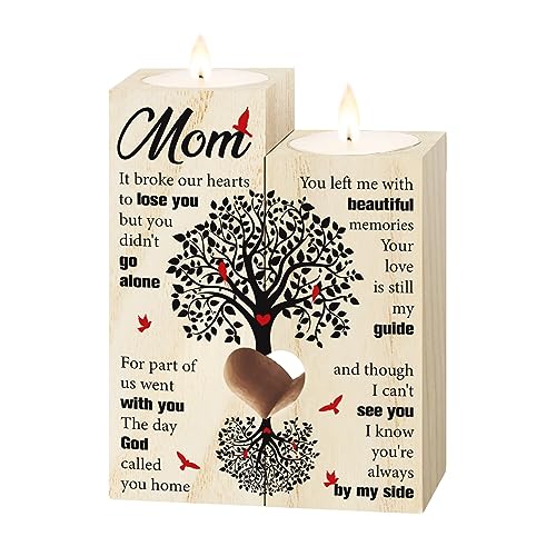 Memorial Gifts for Loss of Mother, Bereavement Candle Holders | Sympathy Gifts for Loss of Mom in Loving Memory Candle Condolence Gift - color: Mom Memorial Gifts