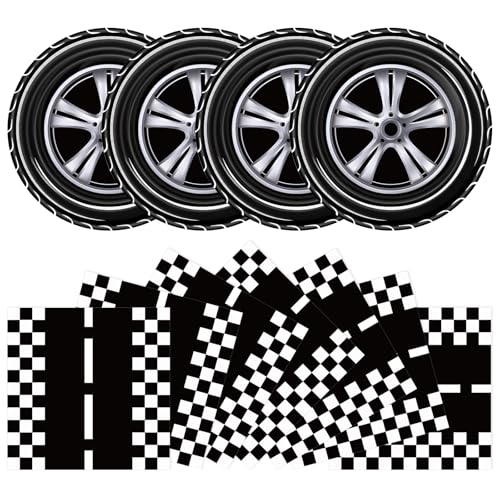 40 Pcs Race Car Plates and Napkins Set, Large 9 Inch Party Plates - color: Race Car