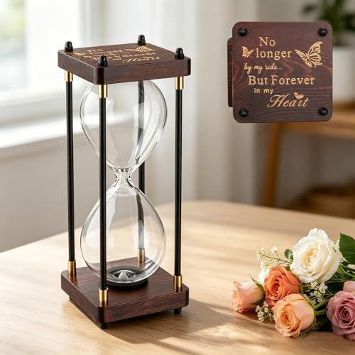 Abooxiu Hourglass Cremation Urns for Human Ashes, Fillable Memorial Hourglass Keepsake Urns for Ashes Small Urn for Human Ashes Mini Urn Wooden Urn for Adult Male Women, Sympathy Remembrance Gift