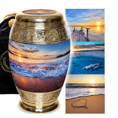 Hawaiian Sunset Cremation Urns for Human Ashes Adult Male Urns for Ashes - color: Hawaiian Sunset, size: Large