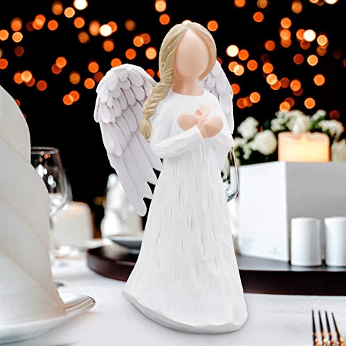 Remembrance Angel Figurine, Guardian Angel Figurine | Sculpted Hand Painted Figure with Sympathy Card - A Gift to Show Love Sympathy Gratitude Bereavement Friendship or Prayer - color: Remembrance Angel