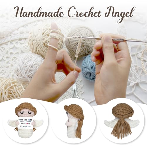 House Warming Gifts New Home - Mini Handmade Crochet Angel Decoration - style: New Home Gifts