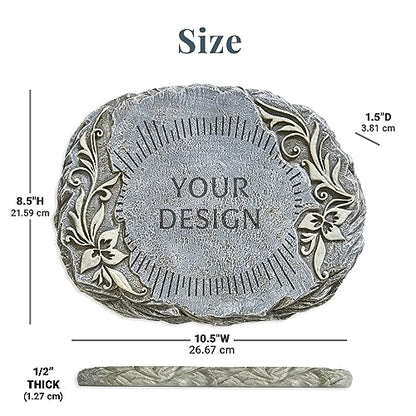 Let's Make Memories Personalized Memorial Garden Stone - Glow-in-The-Dark - Engraved - Sympathy Garden Marker - Outdoor Memorial - Condolences - Loss of a Loved One - Your Light Shines - style: Your Light Shines