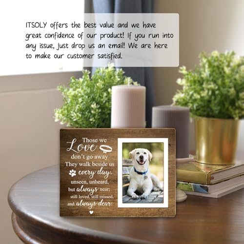Memorial Picture Frame, Pet Picture Frame, Sympathy Gifts for Loss of Loved Pet, Bereavement Gifts for Loss of Dog, Dog Remembrance Photo Frame or Memorial Gift, Fits 4 x 6 In Photo