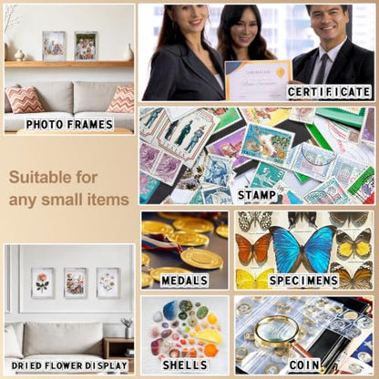 2 Pack Shadow Box Frame 8.5"x 11" Wood Deep Shadow Boxes Display Cases, Dried Flowers, Photos, Handicrafts Picture Frames for Wall Hanging Tabletop (Distressed White, 8.5"x 11") - color: Distressed White, size: 8.5"x 11"
