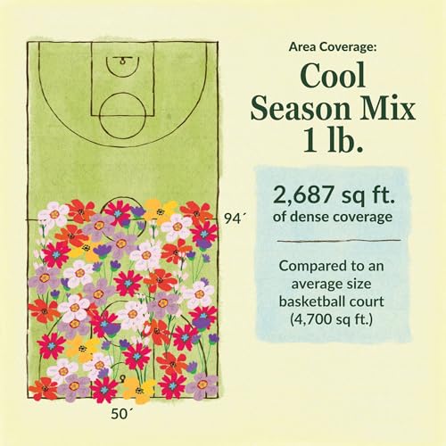 Ferry-Morse Cool Season Bulk Wildflower Seeds, 500,000+, 1 lb - color: Cool Season
