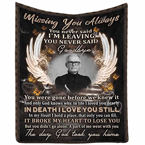 InterestPrint Custom in Loving Memory Blanket, Missing You Always Customized Blankets for Family, Friends - color: Multi 31, size: 30 x 40 Inches