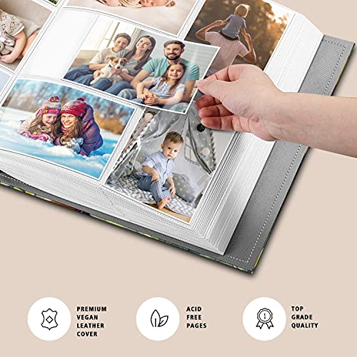 Fintie Photo Album 4x6 Photos - 600 Pockets Large Capacity Albums Book | Vegan Leather Cover, 4X6 Picture Keepsakes, Family/Wedding/Travel Memory Book, Baby/Kids/Boys/Girls Gift, Sunflowers - color: Sunflowers