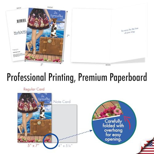 The Best Card Company - Pet Sympathy Card with Envelope - Animal Bereavement, Sorry for Loss - Dog And Friend C6881SMG-PS - style: Dog and Friend