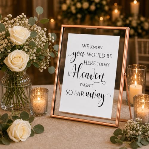 Calculs Wedding Memorial Sign, Copper 8x10 Floating Picture Frame - color: Copper-10x8in