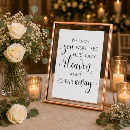 Calculs Wedding Memorial Sign, Copper 8x10 Floating Picture Frame - color: Copper-10x8in