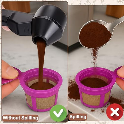 Palksky Coffee Scoop & Funnel with Fill Press1PCS (Black) - color: Black with Fill Press