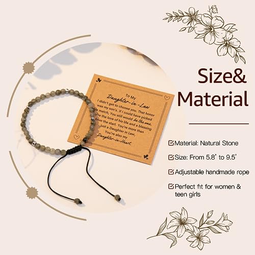 AGOT Daughter in Law Bracelets Gifts: Dear Daughter in Law Birthday Gifts from Mother in Law - color: DIL- Moonstone