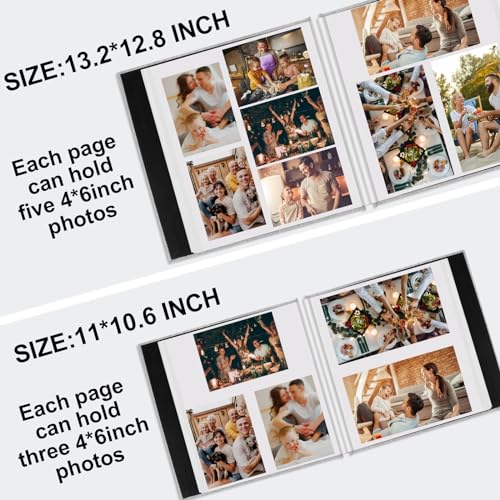 Zesthouse Photo Album Self Adhesive Pages, 60 Pages Magnetic Scrapbook Albums with Sticky Page, Photos Album Holds 8x10 & 5X7 & 4x6 & 6x8 & 3x5, Large Picture Book Ideal Gift for Family Wedding Baby - color: Blue, size: 11"x10.6"/White 60 Pages