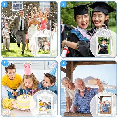 Qyyiguf Clear Photo Keychain - size: 30PCS 2.4 x 1.6inch