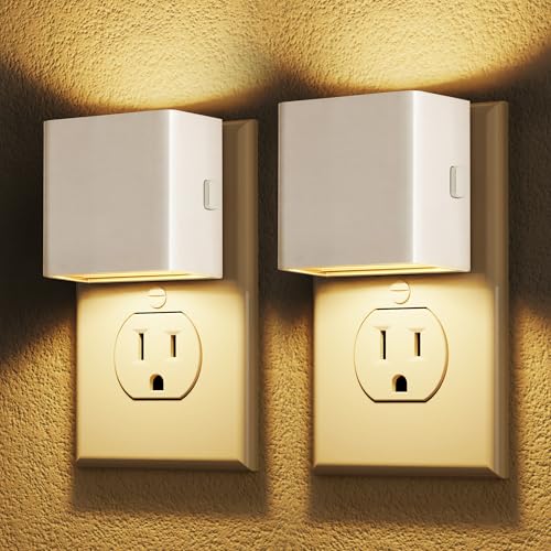 DORESshop Night Lights Plug into Wall [2 Pack],Plug in Nightlight | 3 Level Brightness Adjustable Night Light,Dusk to Dawn Sensor,Night light for Adult,Nightlights for Bedroom,Bathroom,Hallway - color: White