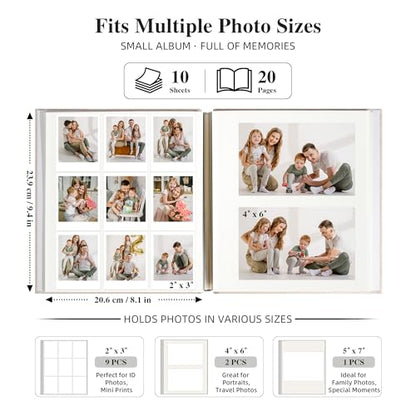 Linen Self Adhesive Photo Album 10x10 20 Pages Black | Window cover, Small Scrapbook album, 2x3 4x6 5x7 photos, Wedding photos, Couple keepsakes - color: Black, size: 20 Pages (10 Sheets), 10 x 10 Inch