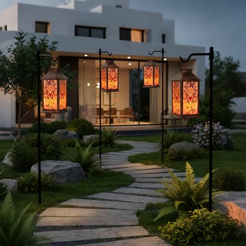 Homemory Solar Hanging Lanterns Outdoor Waterproof Butterfly LED Lights - style: Butterfly