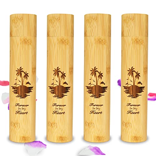 4 Pack Small Biodegradable Bamboo Scattering Tubes Urn for Human Ash - color: Ocean-sunset, size: Small (Set of 4)