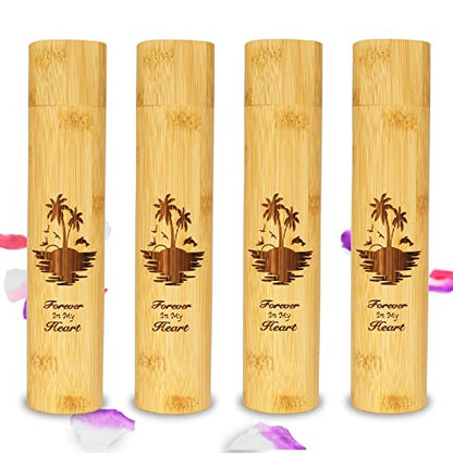 4 Pack Small Biodegradable Bamboo Scattering Tubes Urn for Human Ash - color: Ocean-sunset, size: Small (Set of 4)