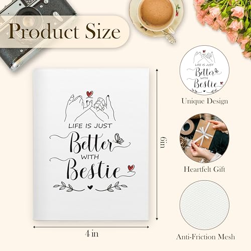 Bestie Gifts Photo Album 4x6, Friendship BFF Gifts for Women, Life Is Just Butter with Bestie 18 Pockets Small Picture Memory Photo Album for Family Anniversary Travel Vacation - color: Best Bestie