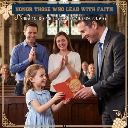 Eaasty 50 Set Pastor Appreciation Cards with Envelopes and Stickers, Christian Ministry Thank You with Blessing Messages, Religious Greeting Cards for Pastor, Minister, Church Staff, Volunteers - style: Pastor Appreciation Style