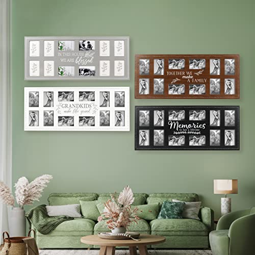 Prinz 12-Opening Memories Collage Picture Frame 36'' X 15.5'', Black (09-DS-84763) - color: Brown, style: Memories Collage