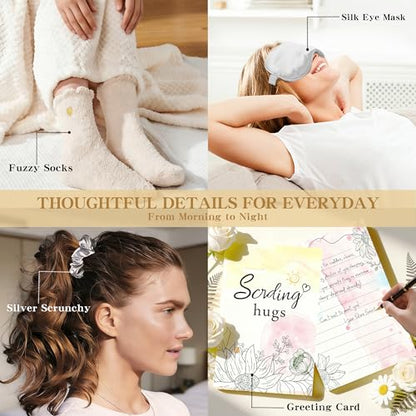 Birthday Gifts for Women - 11 Pcs Self Care Gift Basket Set for Sister Friend Mom - Get Well Soon Gift Box - Recovery After Surgery Care Package - Friendship Cheer Up Inspirational Thank You Present - color: Face Mask