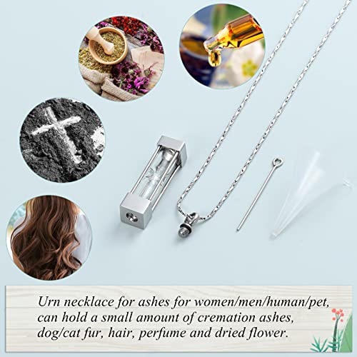 Imrsanl Glass Hourglass Urn Necklace Cremation Jewelry for Ashes - color: Customize 2