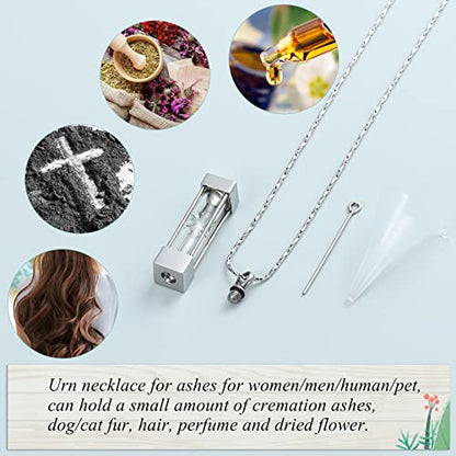 Imrsanl Glass Hourglass Urn Necklace Cremation Jewelry for Ashes - color: Customize 2