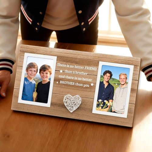 Then & Now Brother Gifts, Brother Birthday Gifts Photo Frame - style: brother
