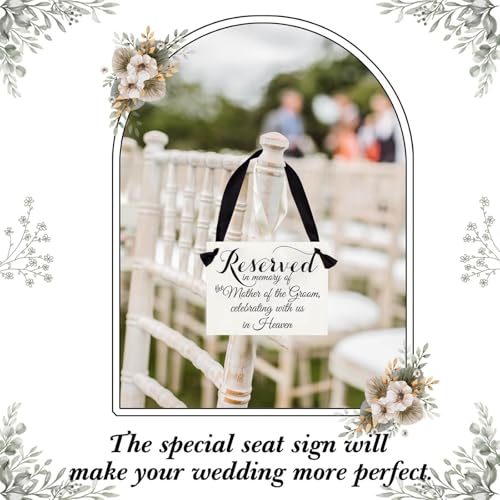 Wedding Memorial Sign in Memory of Parents Celebrating from Heaven Ceremony Seat Banner Mother of The Groom - style: Mother of the Groom