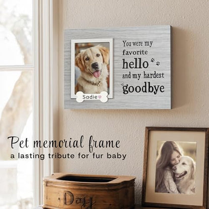 Dog Memorial Gifts for Loss of Dog,Cat,Pets Loss Memorial Frame