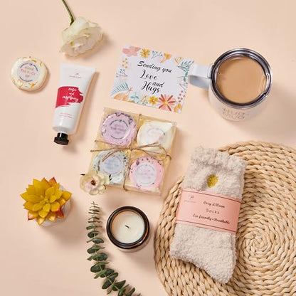 Care Package for Women Spa Gifts Baskets Self Care for Best Friends Mom Grandma Wife Feel Better Gifts Thinking of You Encouragement Stress Relief Get Well Soon Gifts for Woman Holiday Gift