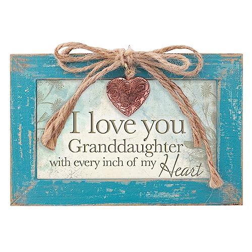 Cottage Garden Love You Granddaughter My Heart Petite Locket Distressed Teal Music Box Plays Tune You are My Sunshine