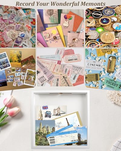 Adventure Archive Box, 12 x 12 Inch Travel Box for Memorie - size: 12×12-white